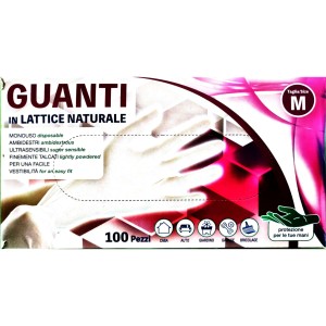 GUANTI  IN LATTICE MONOUSO BOTTARI  MISURA MEDIA  (M) X 100 UNITA'