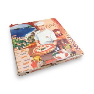 SCATOLA PIZZA 36,50 X 36,50 CON COPERCHIO DISEGNO...