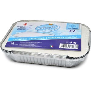 VASCHETTE ALLUMINIO CON COPERCHIO 2 PORZ.  PEZZI 4