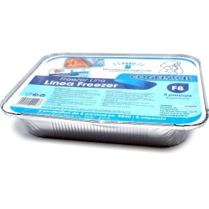 VASCHETTE ALLUMINIO CON COPERCHIO 8 PORZ.  PEZZI 2