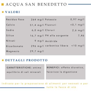 ACQUA SAN BENEDETTO FRIZZANTE LT.1 VETRO CASSA X 12 2