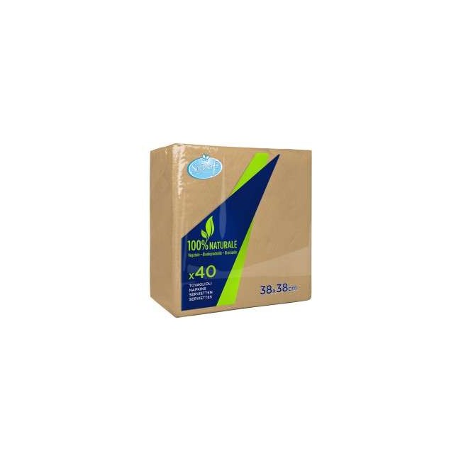 TOVAGLIOLI CARTA COLORATI 38 X 38 2 VELI SOFT SOFT PZ.40 CADAUNO  CAPPUCCINO