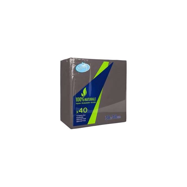 TOVAGLIOLI CARTA 38 X 38 2 VELI SOFT SOFT PZ.40 CADAUNO CACAO