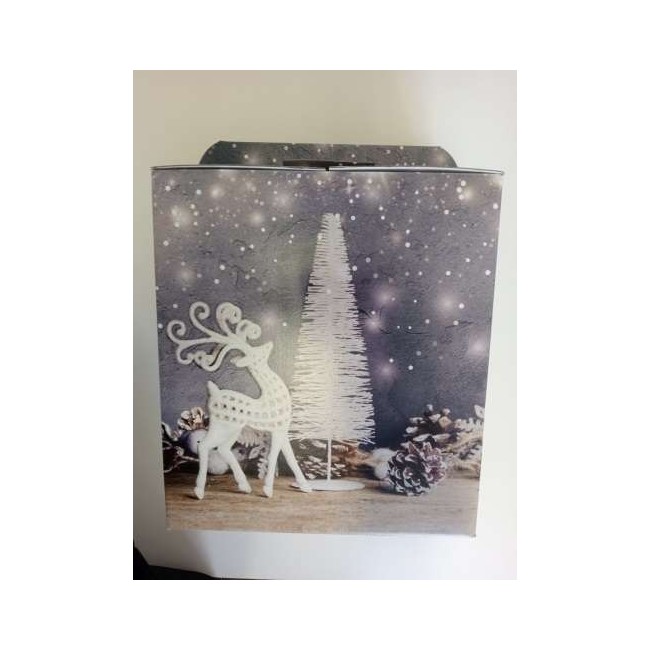 SCATOLA cartone CONFEZIONE natalizia BLUWINTER 30.5x23 h34