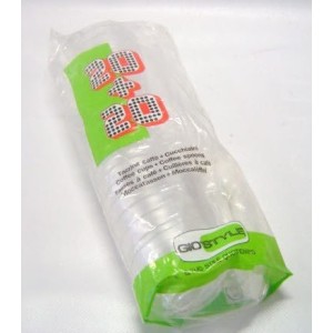 GIOSTILE TAZZINE CAFFE PLASTICA + CUCCHIAINI 20+20 X BUSTA