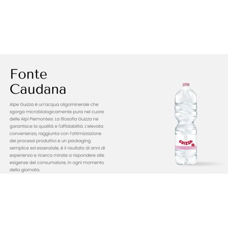 ACQUA GUIZZA NATURALE CL.150 X 6 BOTTIGLIE PET  FONTE CAUDANA