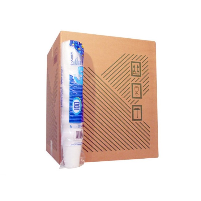 BICCHIERI PLASTICA CC80 X PZ.100 X FILA   BIANCHI