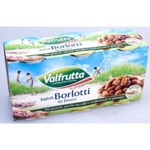 VALFRUTTA TRIS  FAGIOLI BORLOTTI IN LATTINA GR.400